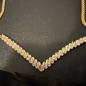 Large Elegant 1/2 ct DIAMOND Evening Necklace